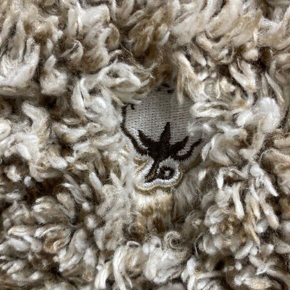 Southern Shirt Cream & Brown Quarter Zip Sherpa Size Medium - Picture 5 of 6